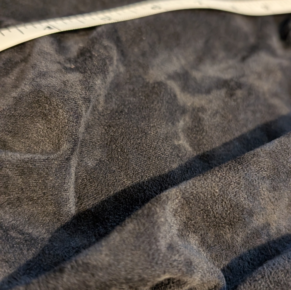 '90s Vintage High Thigh Cut Bikini Bottom Black Suede-Like Fabric - Picture 5 of 8